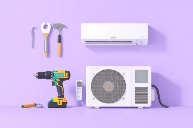 Outils de bricolage et climatiseur